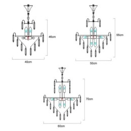 Elegante lámpara colgante de cristal redonda para techo.