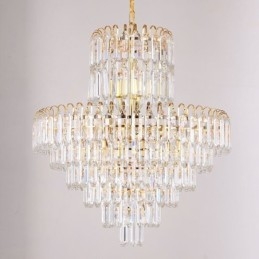 Elegante lámpara colgante de cristal redonda para techo.