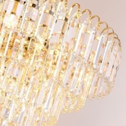 Elegante lámpara colgante de cristal redonda para techo.