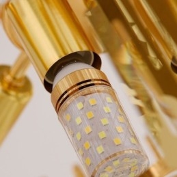 Elegante lámpara colgante de cristal redonda para techo.