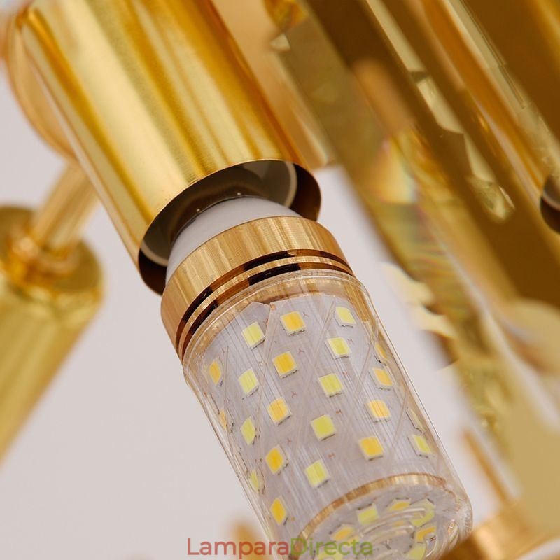 Elegante lámpara colgante de cristal redonda para techo.
