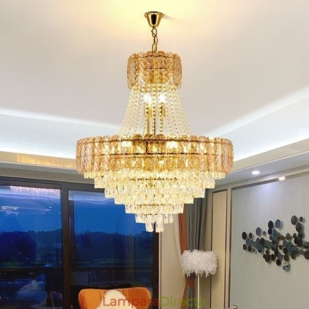 Lámpara colgante de cristal moderna, lámpara de techo redonda Lámpara colgante de cristal moderna, lámpara de techo redonda