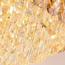 Lámpara colgante de cristal moderna, lámpara de techo redonda