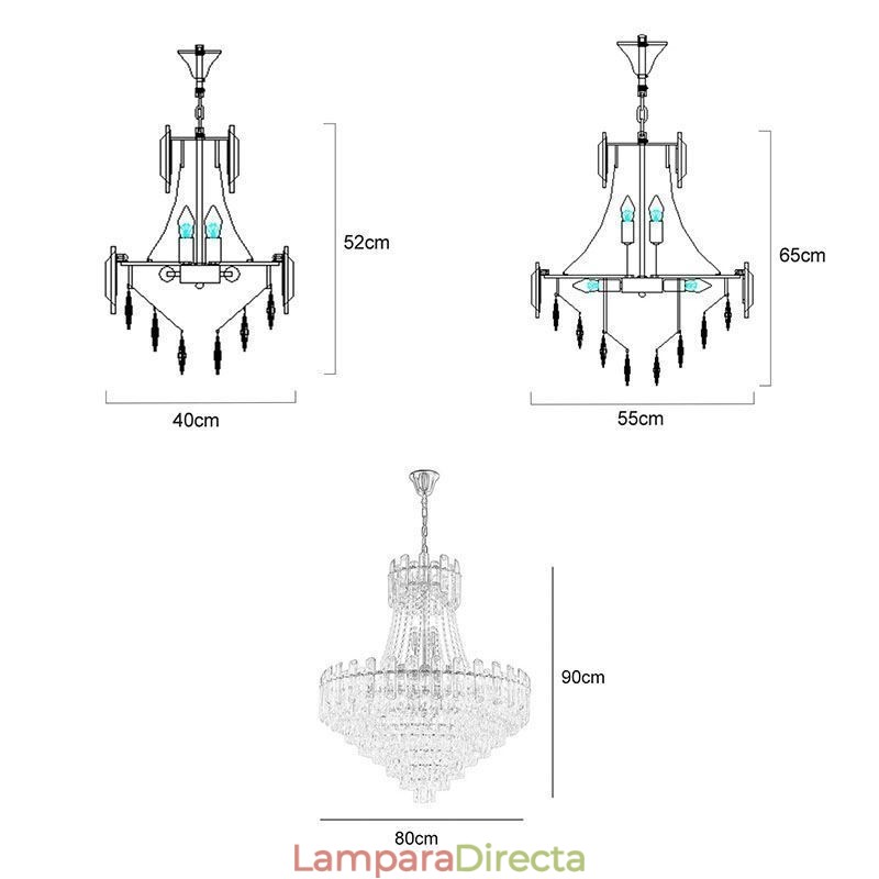 Lámpara colgante de cristal moderna, lámpara de techo redonda