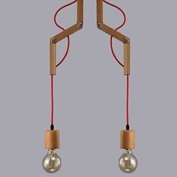 Lámpara de araña estilo mini moderna contemporánea de madera de bambú