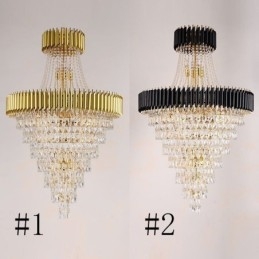 Lámpara de techo cónica colgante de cristal moderna