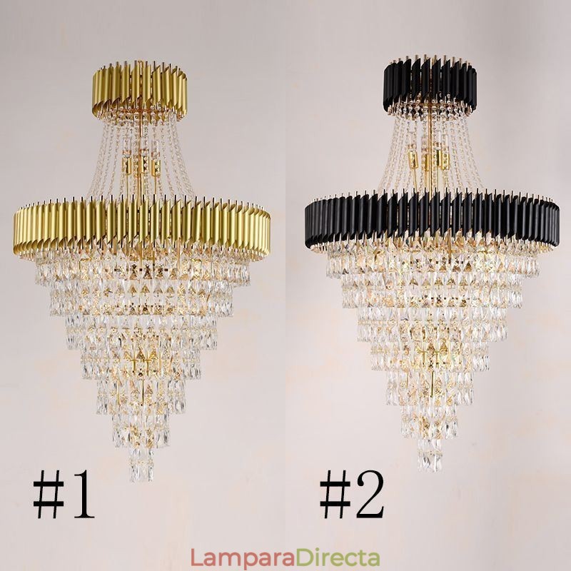 Lámpara de techo cónica colgante de cristal moderna