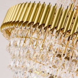 Lámpara de techo cónica colgante de cristal moderna