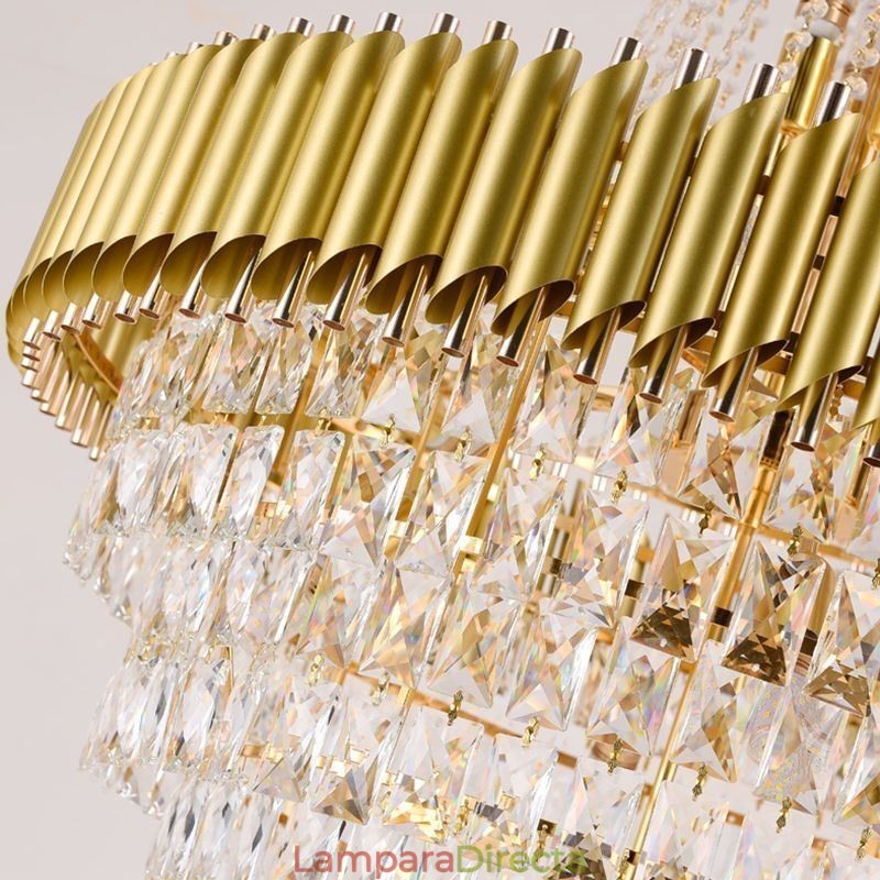 Lámpara de techo cónica colgante de cristal moderna