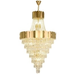 Lámpara colgante cónica de cristal europea
