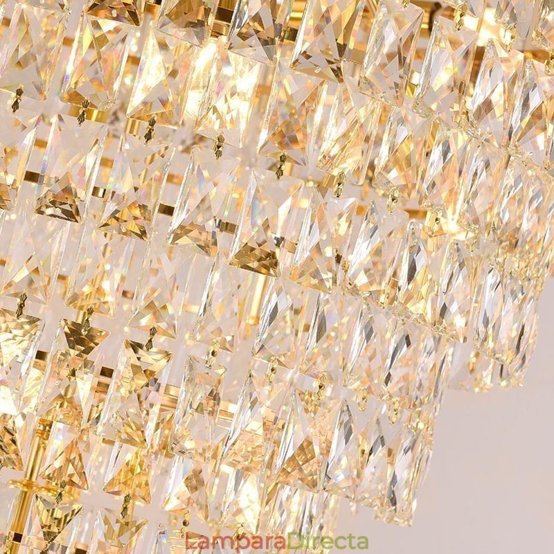 Lámpara colgante cónica de cristal europea