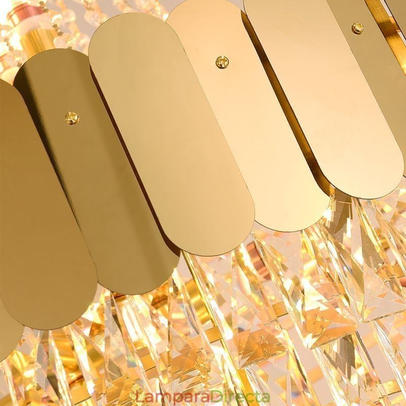 Lámpara colgante cónica de cristal europea