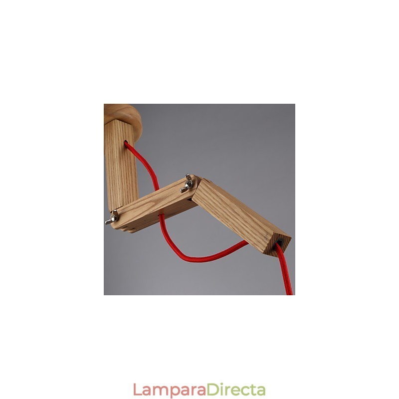 Lámpara de araña estilo mini moderna contemporánea de madera de bambú