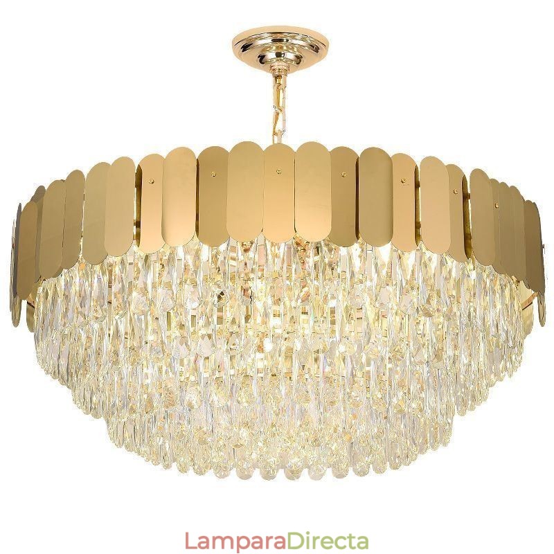Lámpara colgante moderna de cristal redonda para techo