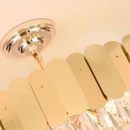 Lámpara colgante moderna de cristal redonda para techo