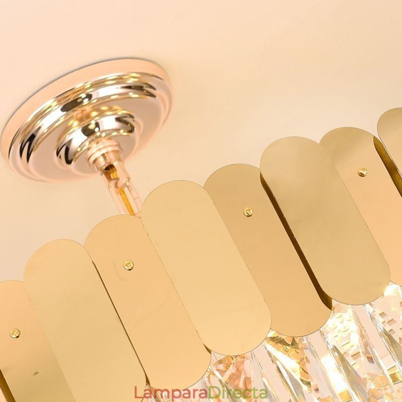 Lámpara colgante moderna de cristal redonda para techo