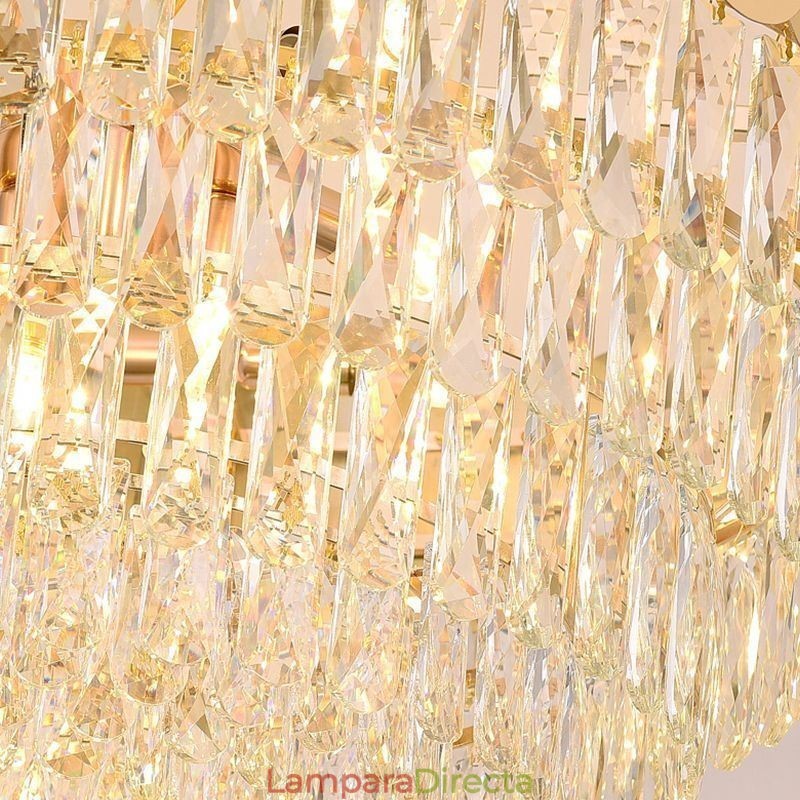 Lámpara colgante moderna de cristal redonda para techo
