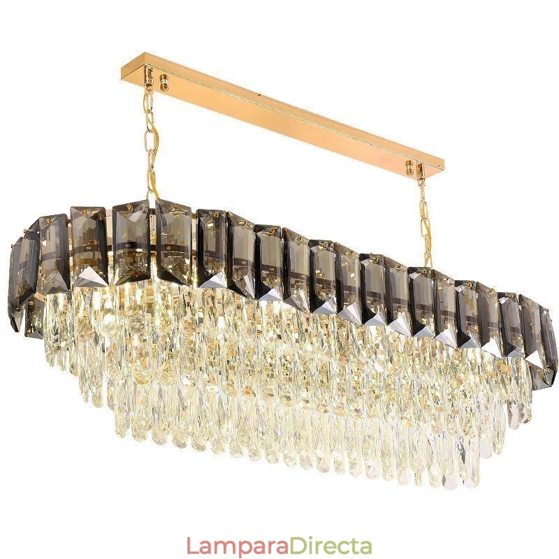 Lámpara colgante ovalada de lujo de cristal K9