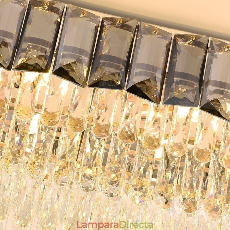 Lámpara colgante ovalada de lujo de cristal K9