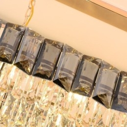 Lámpara colgante ovalada de lujo de cristal K9