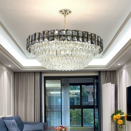 Lámpara colgante de cristal, lámparas de techo contemporáneas Lámpara colgante de cristal, lámparas de techo contemporáneas
