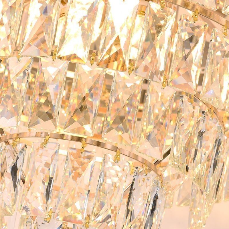 Lámpara colgante de cristal moderna, accesorio de iluminación de techo
