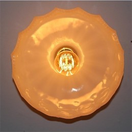 Lámpara de techo retro de una cabeza con forma de loto en cristal de imitación de jade
