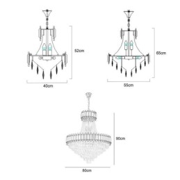 Lámpara colgante de cristal moderna para techo
