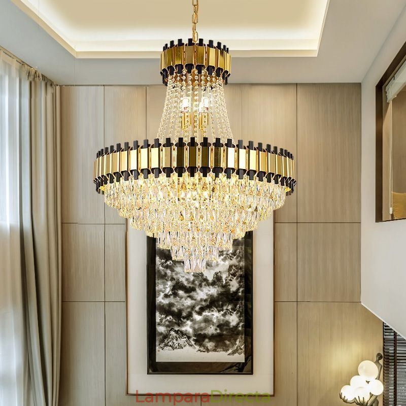 Lámpara colgante de cristal moderna para techo