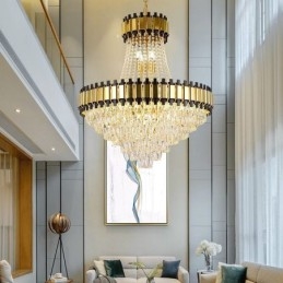 Lámpara colgante de cristal moderna para techo