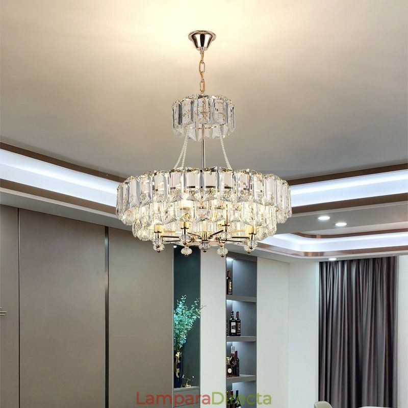 Lámpara colgante de cristal blanco, luces de techo modernas, luces colgantes