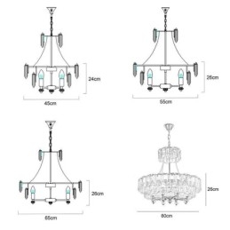 Lámpara colgante de cristal blanco, luces de techo modernas, luces colgantes