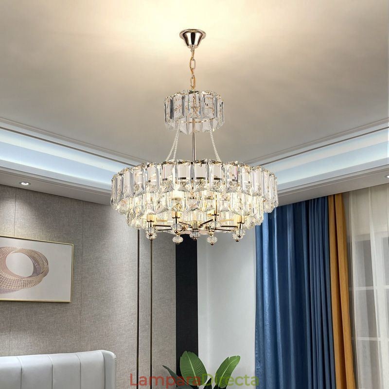 Lámpara colgante de cristal blanco, luces de techo modernas, luces colgantes