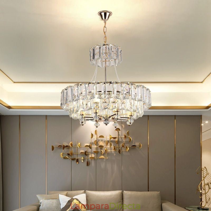 Lámpara colgante de cristal blanco, luces de techo modernas, luces colgantes