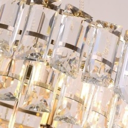Lámpara colgante de cristal blanco, luces de techo modernas, luces colgantes