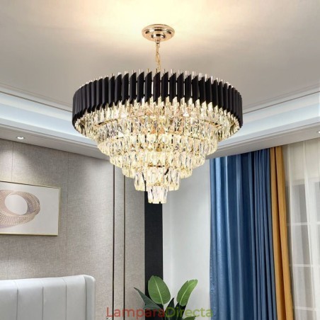 Lámpara colgante de cristal de lujo, luz de techo, 6, 9 y 12 luces Lámpara colgante de cristal de lujo, luz de techo, 6, 9 y 12 luces
