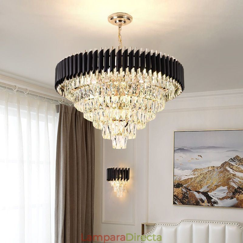 Lámpara colgante de cristal de lujo, luz de techo, 6, 9 y 12 luces