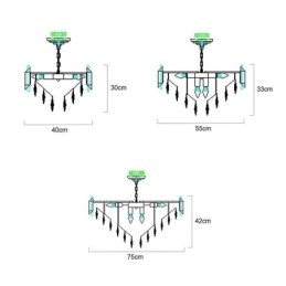 Lámpara colgante de cristal de lujo, luz de techo, 6, 9 y 12 luces
