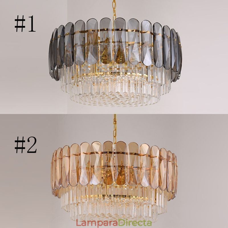 Lámpara colgante de techo de cristal K9 moderna