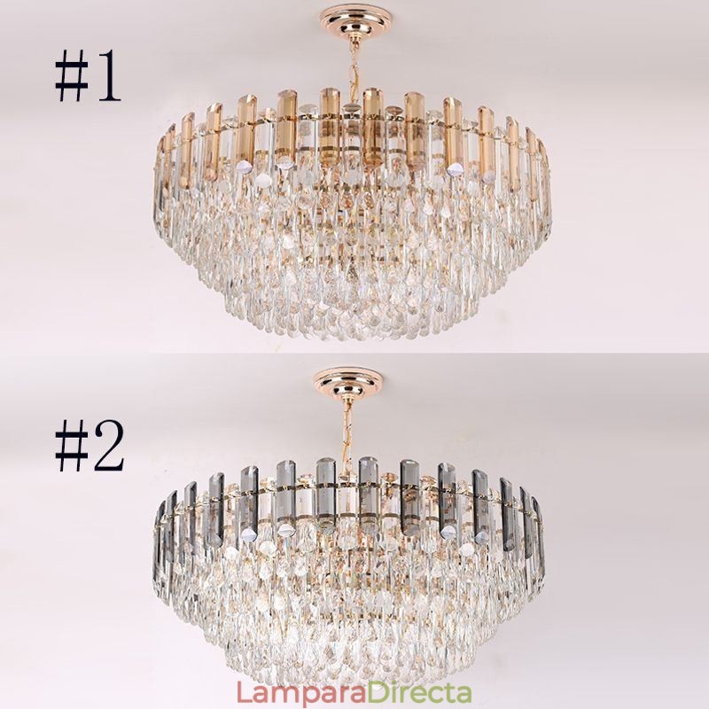 Lámpara colgante europea moderna de cristal K9.