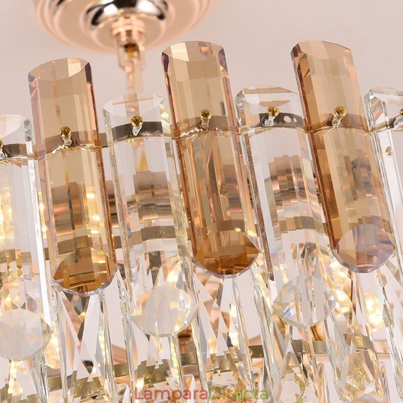 Lámpara colgante europea moderna de cristal K9.