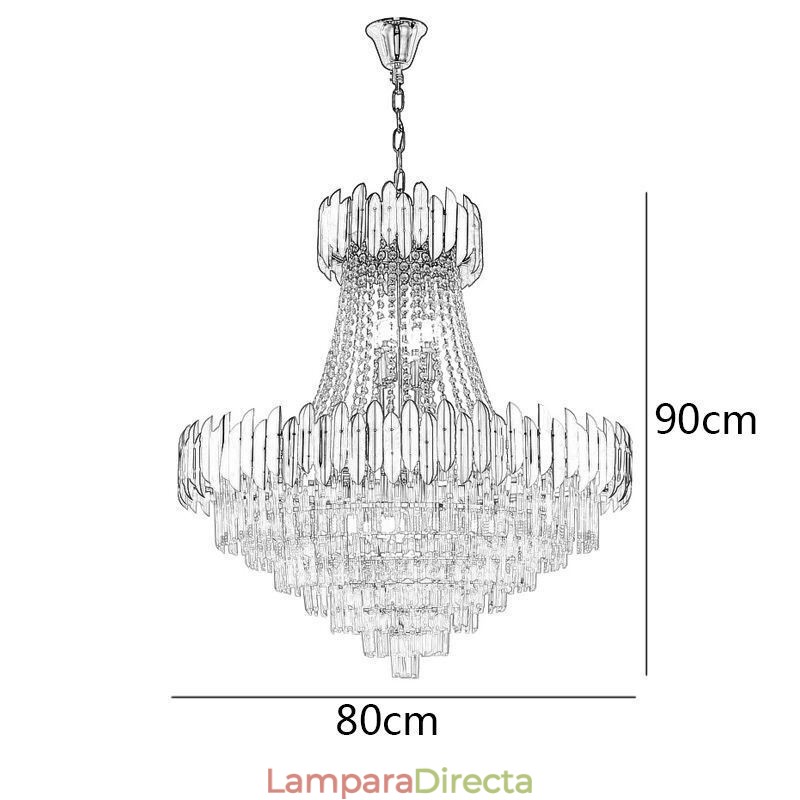 Lámpara colgante clásica de cristal K9 para techo