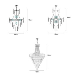 Preciosa lámpara colgante de cristal para techo