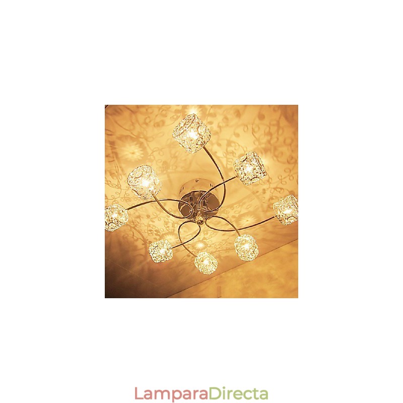Lámpara empotrada moderna contemporánea de cristal galvanizado