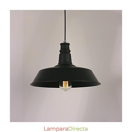 Lámpara colgante moderna negra con pantalla circular destacada Lámpara colgante moderna negra con pantalla circular destacada