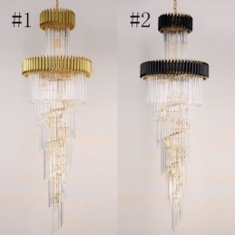 Lámpara colgante de techo de cristal K9 moderna