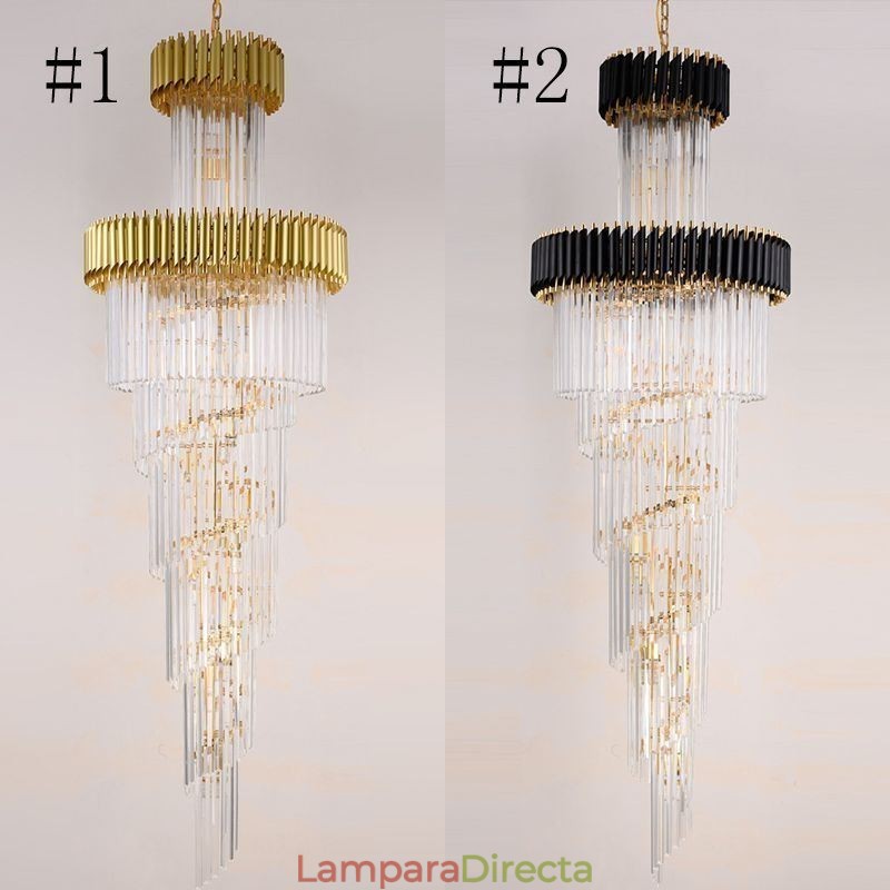 Lámpara colgante de techo de cristal K9 moderna