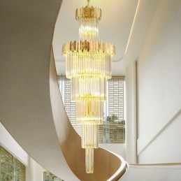 Lámpara colgante de techo de cristal moderna para comedor y vestíbulo