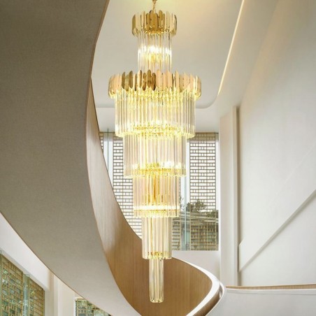Lámpara colgante de techo de cristal moderna para comedor y vestíbulo Lámpara colgante de techo de cristal moderna para comedor y vestíbulo