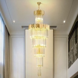 Lámpara colgante de techo de cristal moderna para comedor y vestíbulo